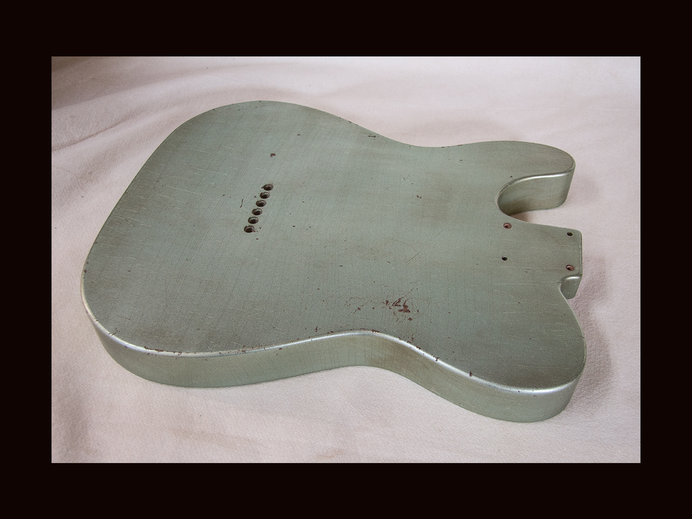 T-Style Body / Alder / 4 lbs. 9 oz. / Nitrocellulose 'Firemist Silver' / Light - Med. Relic (#GIN-3677) - Image 6
