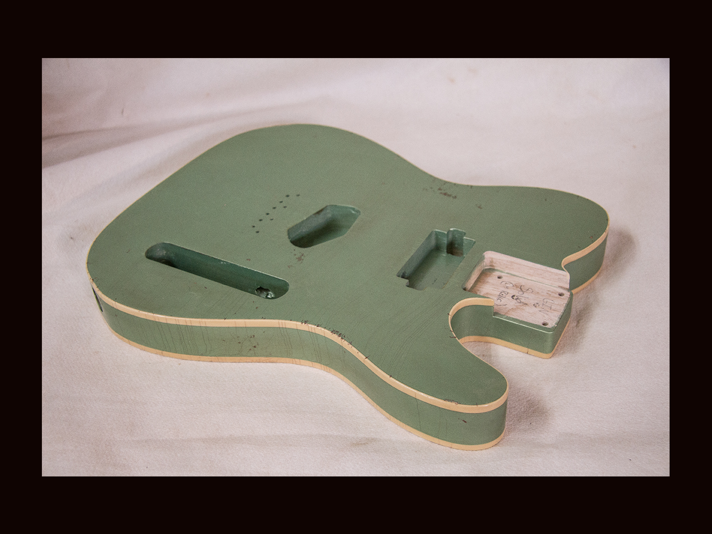 T-Style Body / Swamp Ash / 3 lbs. 14 oz. / Nitrocellulose 'Avocado Mist' / Double Bound / Light - Med. Relic (#GIN-3680) - Image 3