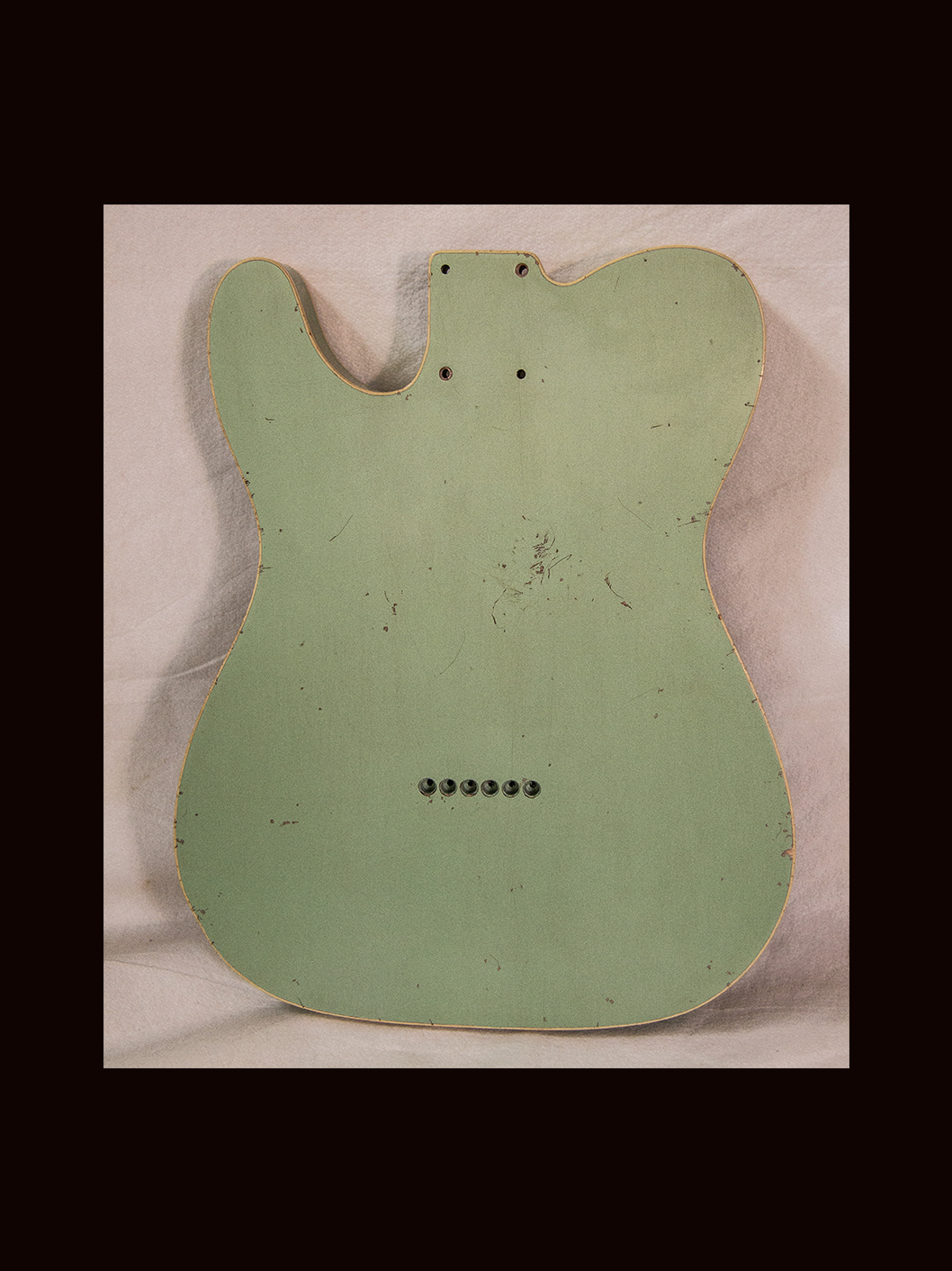 T-Style Body / Swamp Ash / 3 lbs. 14 oz. / Nitrocellulose 'Avocado Mist' / Double Bound / Light - Med. Relic (#GIN-3680) - Image 4