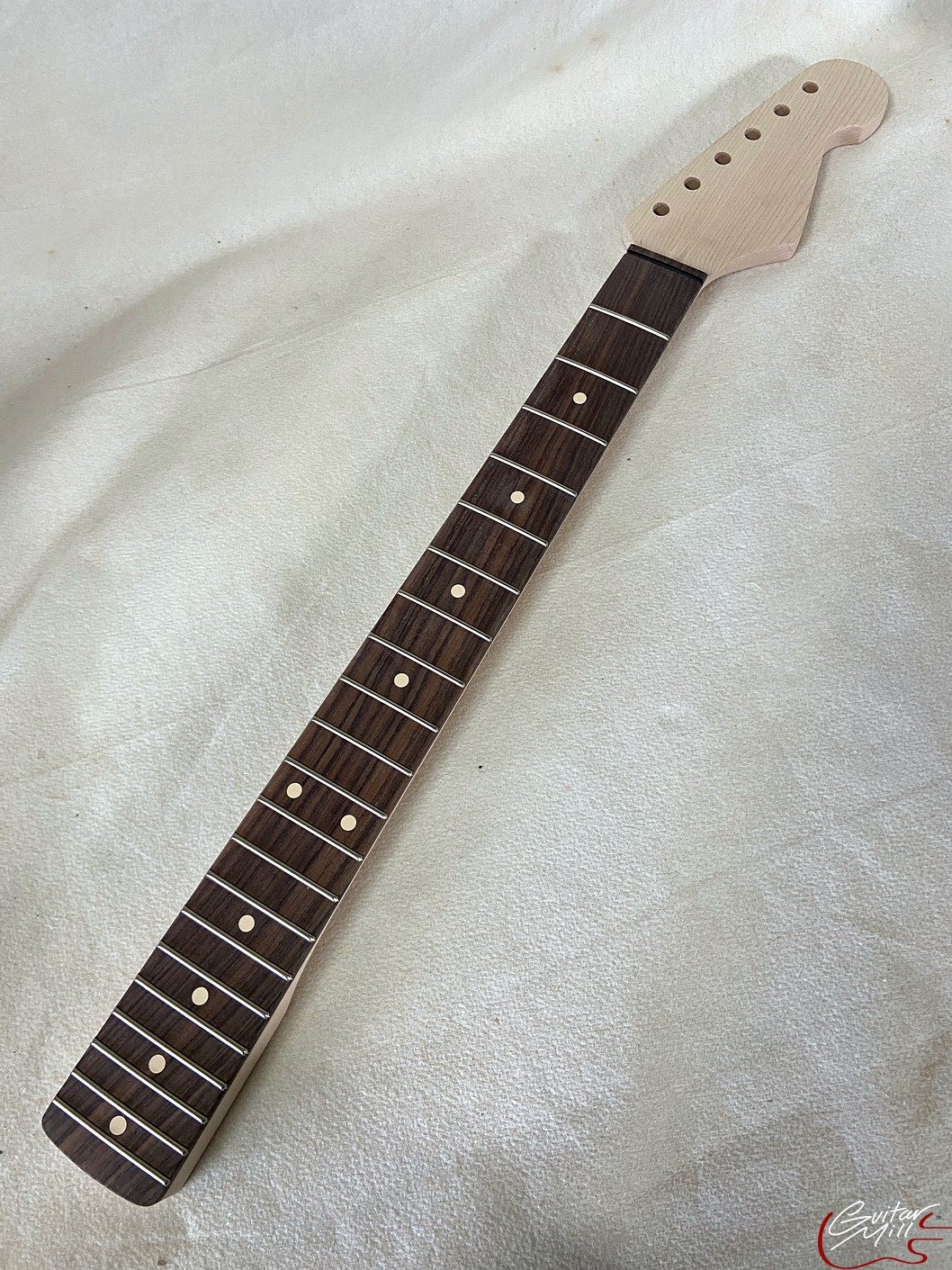 S-Style Replacement Neck / 2 pc. Maple & Indian Rosewood / Classic C / Headstock Adjust (#GIN-3686) - Image 2