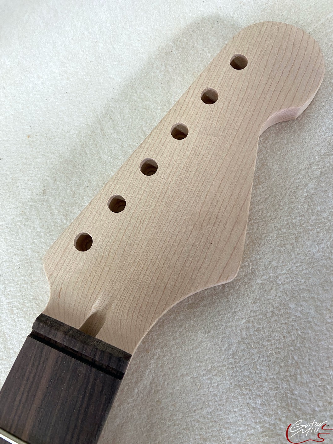 S-Style Replacement Neck / 2 pc. Maple & Indian Rosewood / Classic C / Headstock Adjust (#GIN-3686) - Image 3