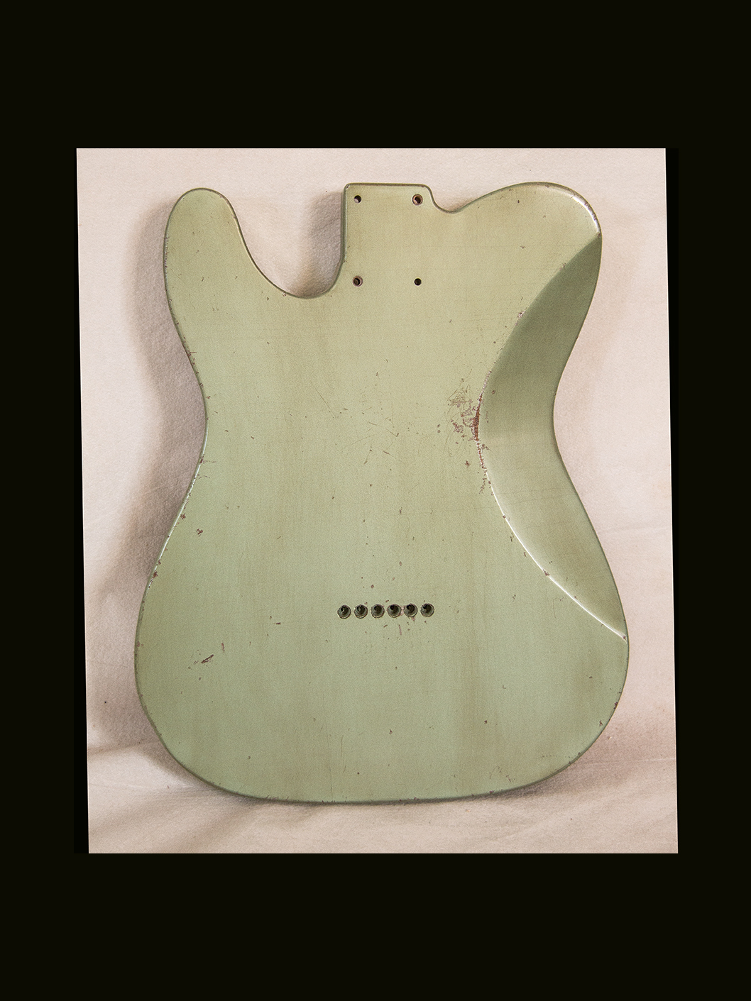 T-Style Body / Swamp Ash / 4 lbs. 4 oz. / Nitrocellulose 'Avocado Mist' / Med. Relic (#GIN-3743) - Image 5
