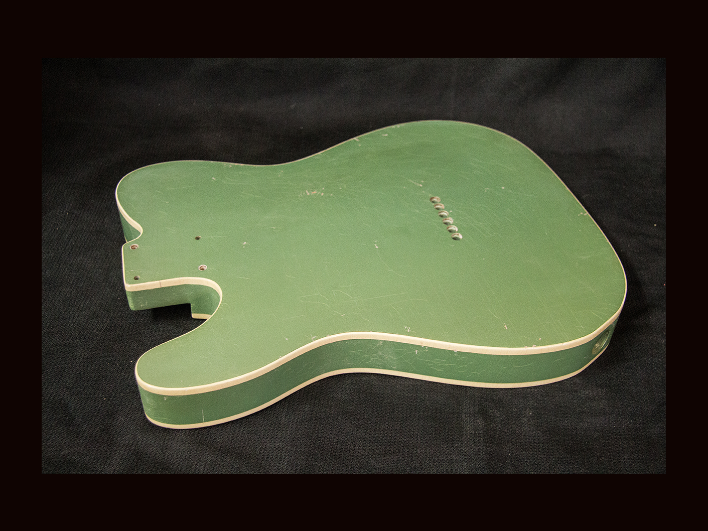 T-Style Body (T-Hollow) - Pickguard Included! /Swamp Ash / 3 lbs. 10 oz. / Nitrocellulose 'Avocado Mist' / Light Relic (#GIN-3710) - Image 5