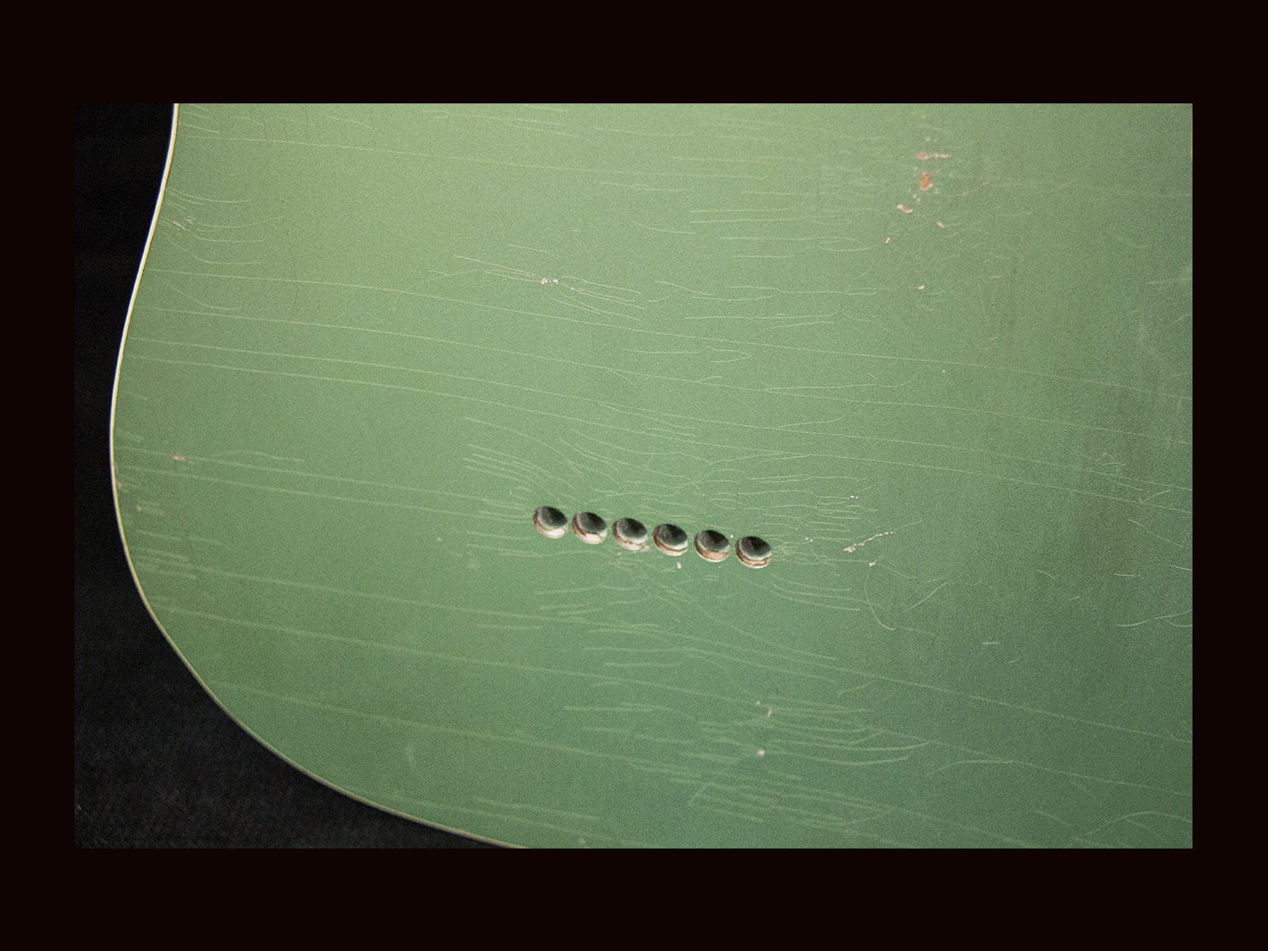 T-Style Body (T-Hollow) - Pickguard Included! /Swamp Ash / 3 lbs. 10 oz. / Nitrocellulose 'Avocado Mist' / Light Relic (#GIN-3710) - Image 6