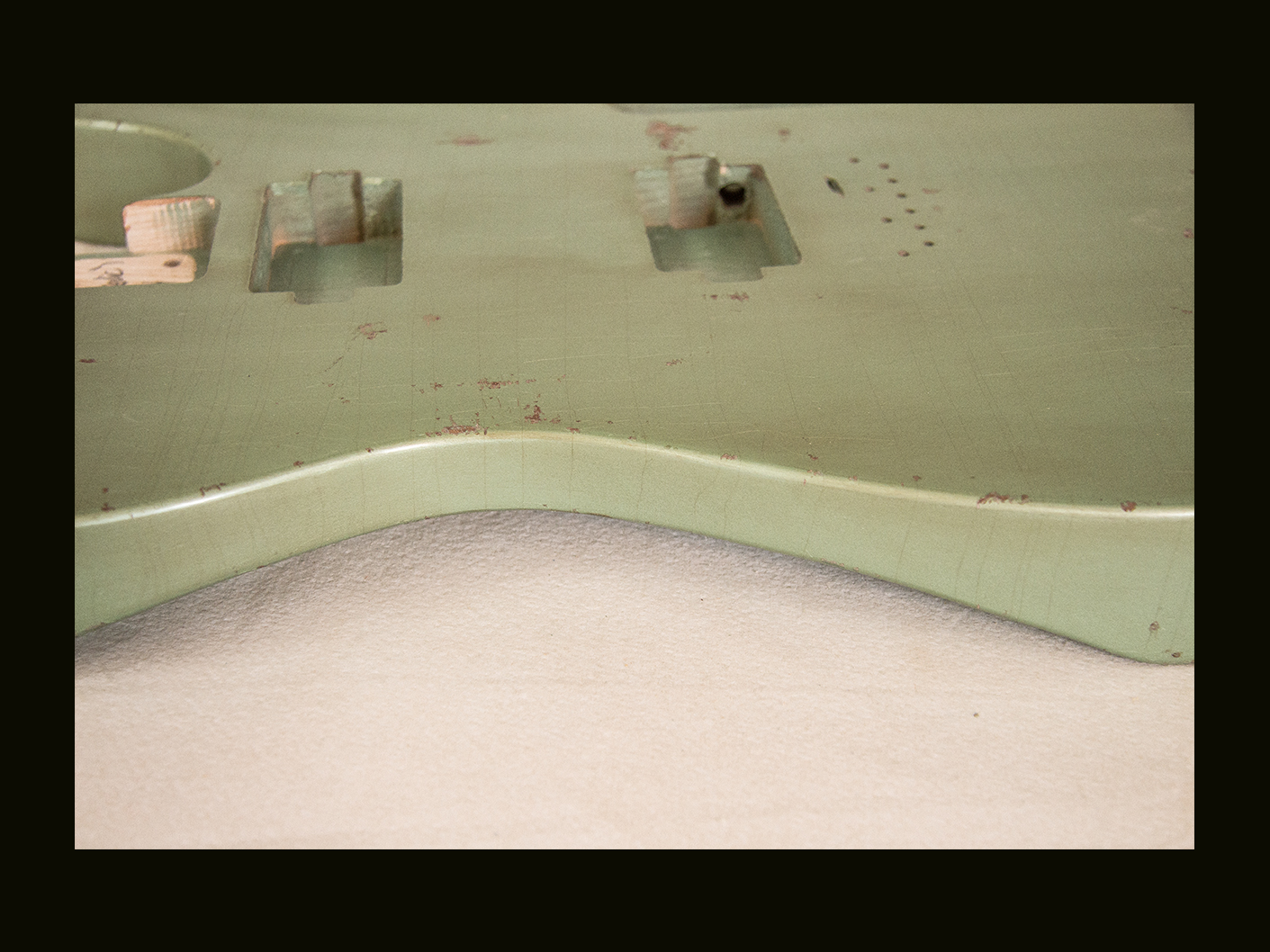 T-Style Body / Swamp Ash / 4 lbs. 4 oz. / Nitrocellulose 'Avocado Mist' / Med. Relic (#GIN-3743) - Image 6