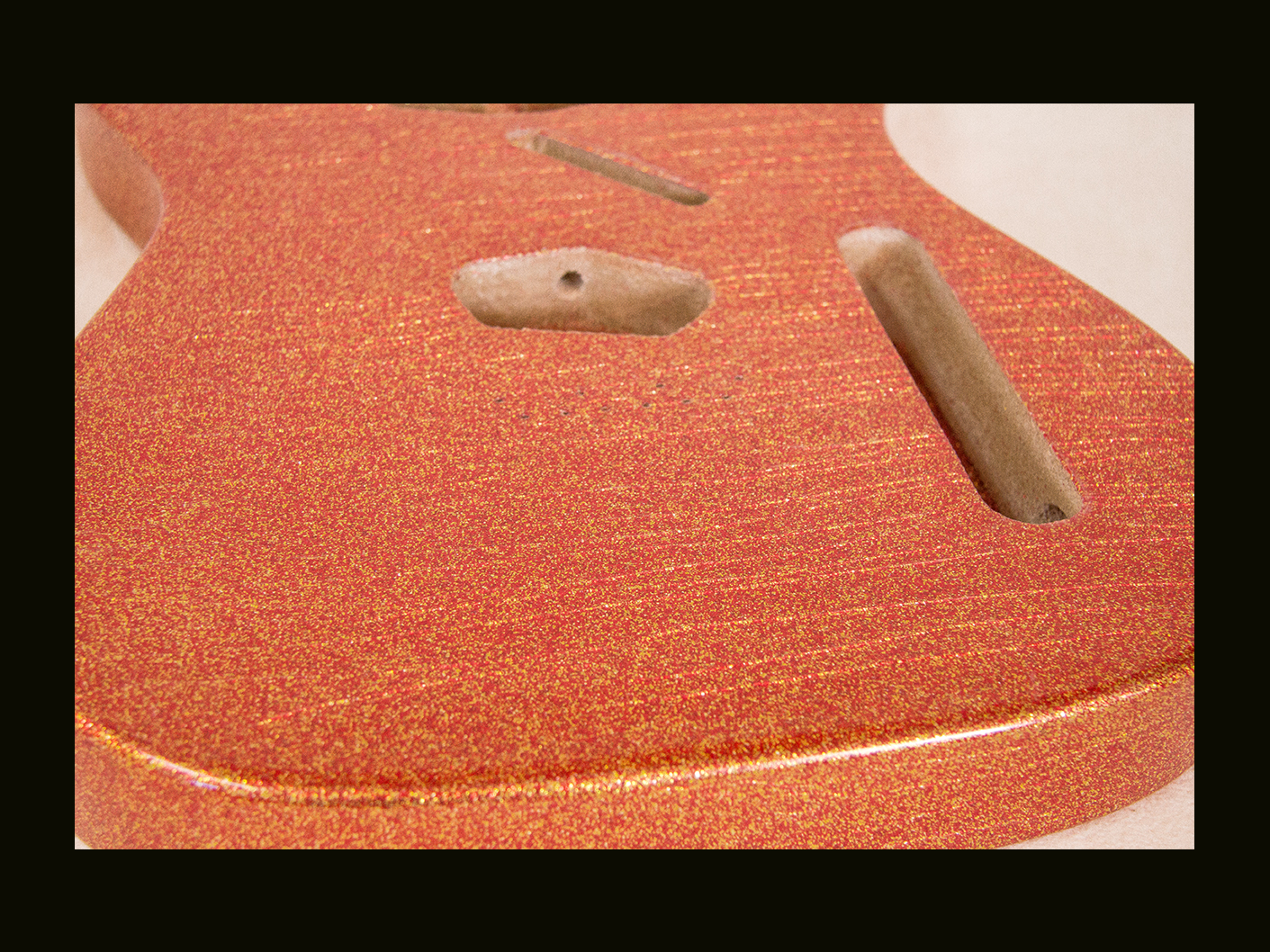 T-Style Body / Swamp Ash / 4 lbs. 11 oz. / Nitrocellulose 'Tequila Sunrise Flake' / 'Closet Clean' w/ Lacquer checking (#GIN-3747) - Image 3