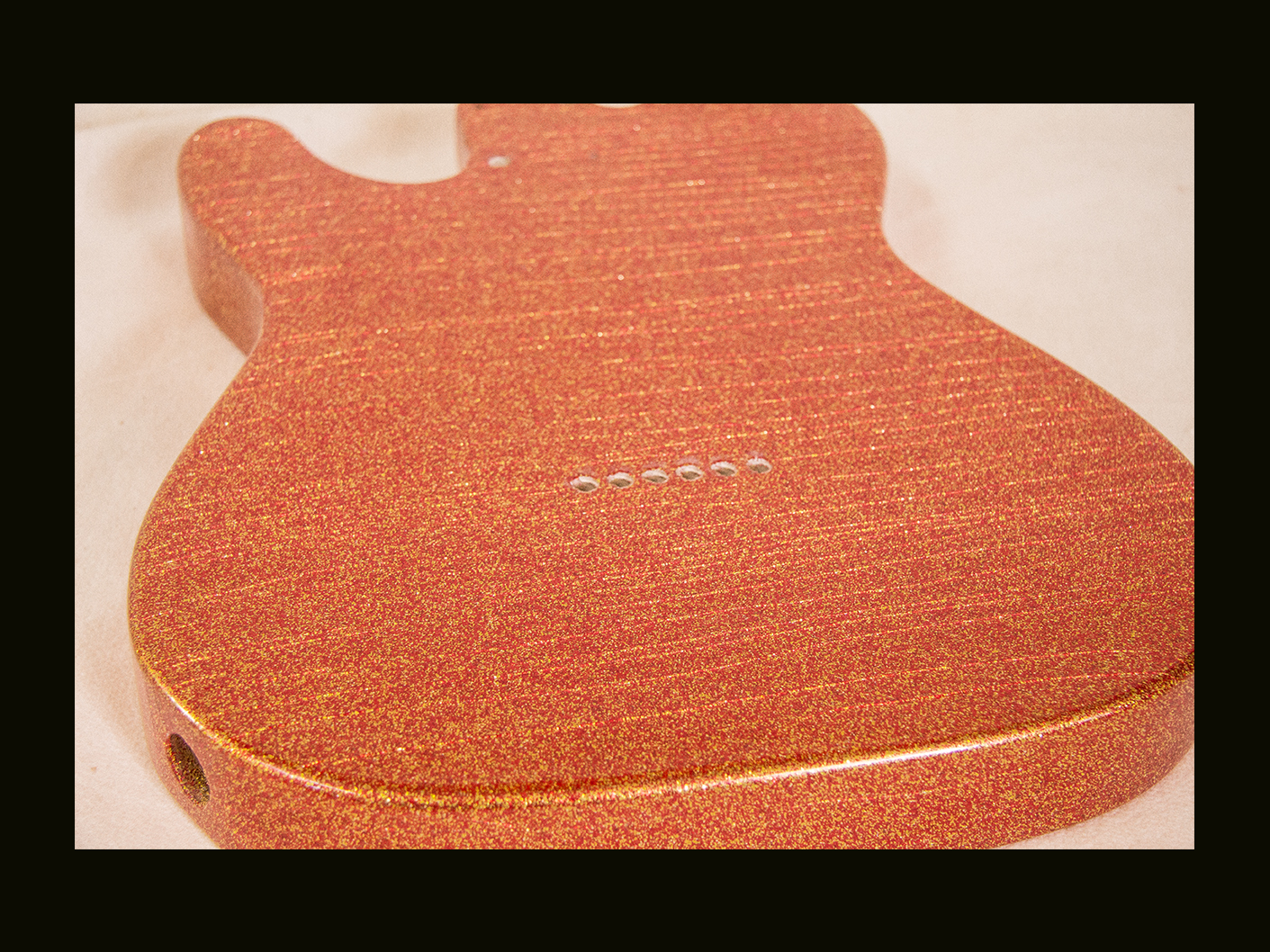 T-Style Body / Swamp Ash / 4 lbs. 11 oz. / Nitrocellulose 'Tequila Sunrise Flake' / 'Closet Clean' w/ Lacquer checking (#GIN-3747) - Image 5