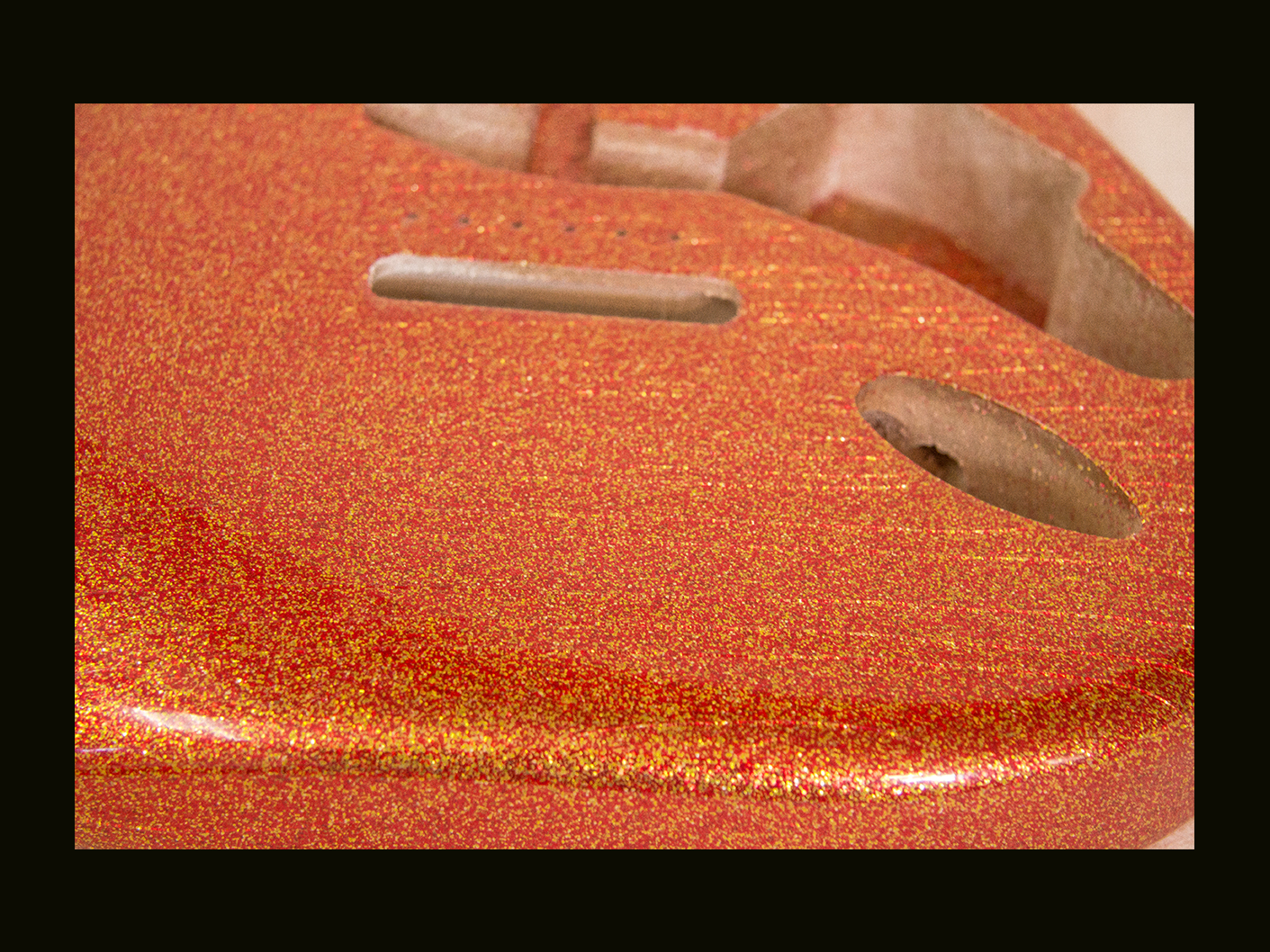S-Style Body / Alder / 4 lbs. 1 oz. / Nitrocellulose 'Tequila Sunrise Flake' / 'Closet Clean' w/ Lacquer checking (#GIN-3746) - Image 3