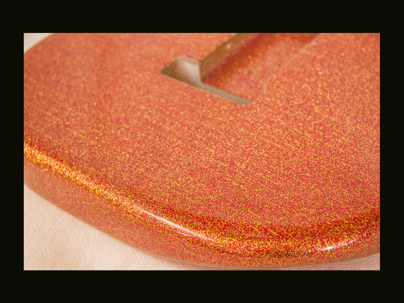 S-Style Body / Alder / 4 lbs. 1 oz. / Nitrocellulose 'Tequila Sunrise Flake' / 'Closet Clean' w/ Lacquer checking (#GIN-3746) - Image 6