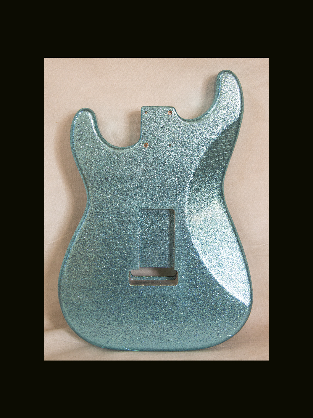 S-Style Body / Swamp Ash / 3 lbs. 9 oz. / Nitrocellulose 'Ice Blue Flake' / 'Closet Clean' w/ Lacquer checking (#GIN-3748) - Image 3