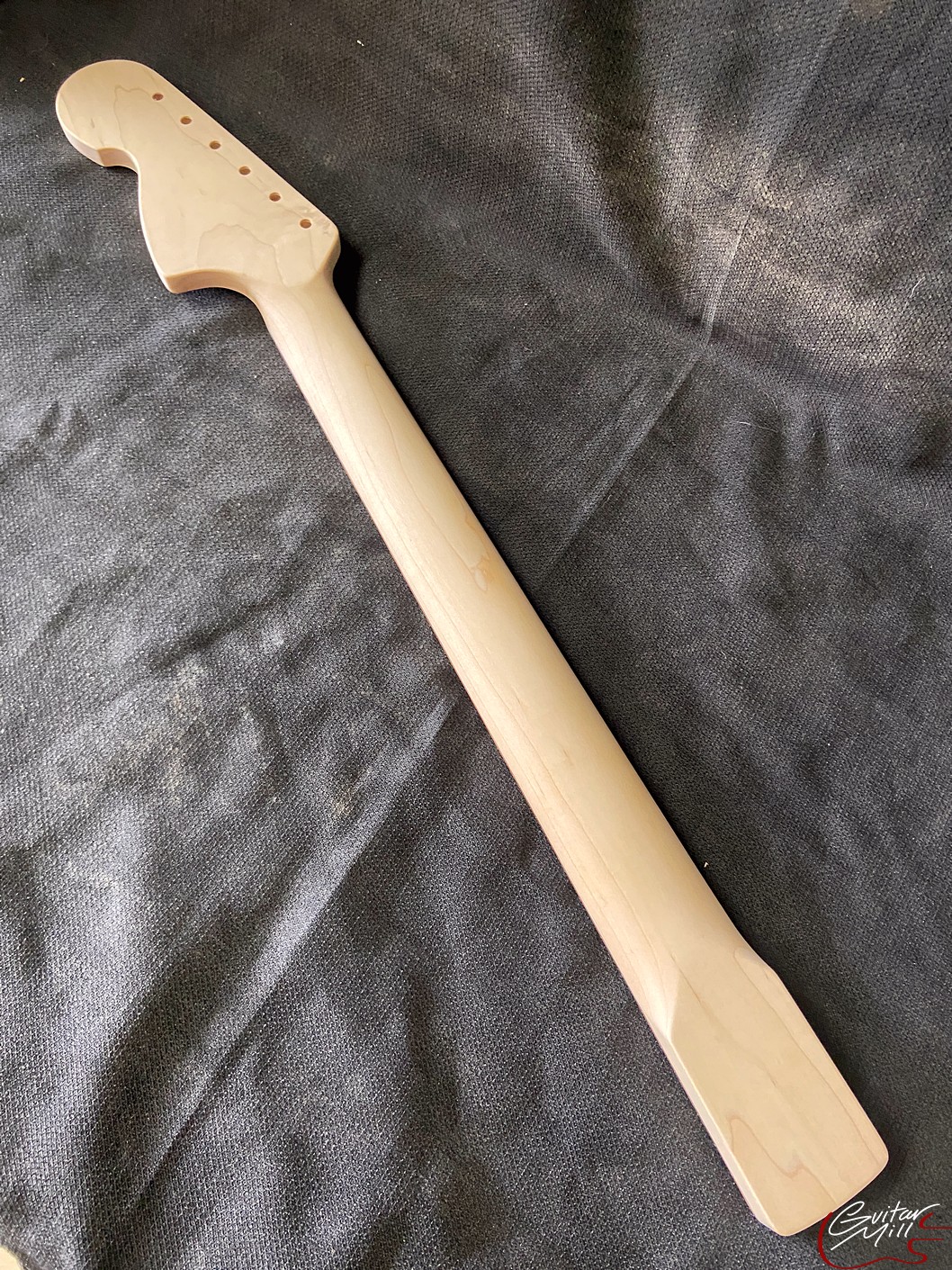 S or Jazz-Style Replacement Neck / 2 pc. Maple & Madagascar Rosewood / CBS Headstock / Chunky C (#GIN-3775) - Image 6