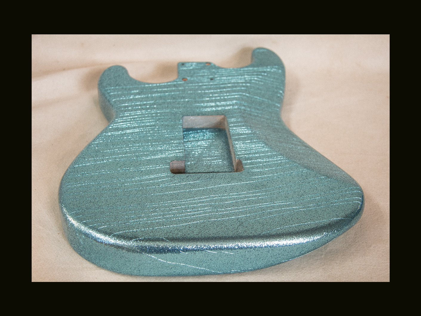 S-Style Body / Swamp Ash / 3 lbs. 9 oz. / Nitrocellulose 'Ice Blue Flake' / 'Closet Clean' w/ Lacquer checking (#GIN-3748) - Image 5