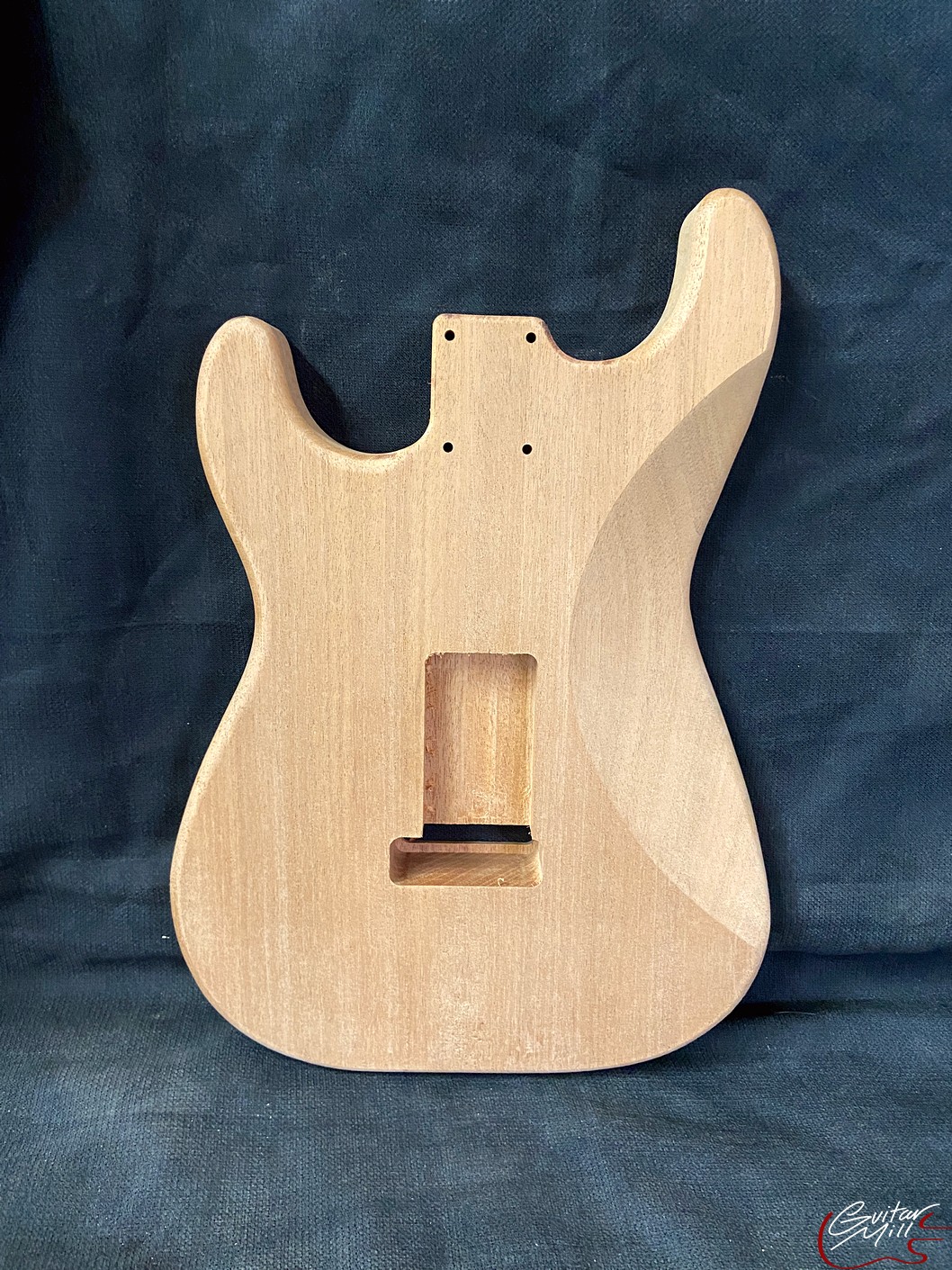 S-Style Body / African Mahogany / HSS / 2 Point Trem (#GIN-3783) - Image 2