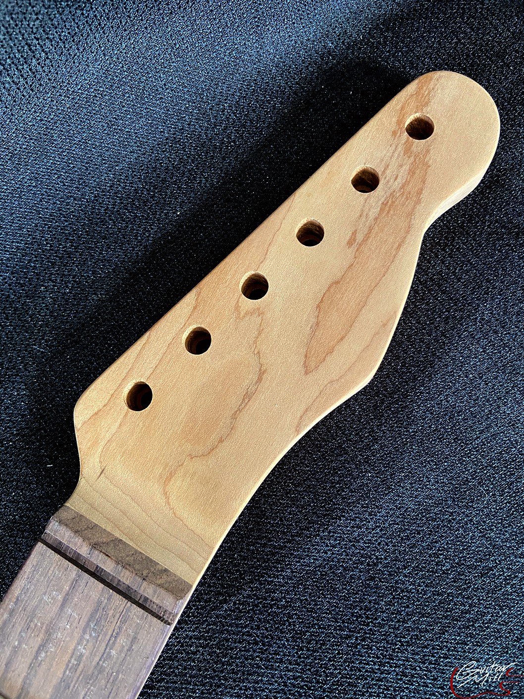 T-Style Replacement Neck / 2 pc. Roasted Maple & Indian Rosewood / Chunky C (#GIN-3805) - Image 3