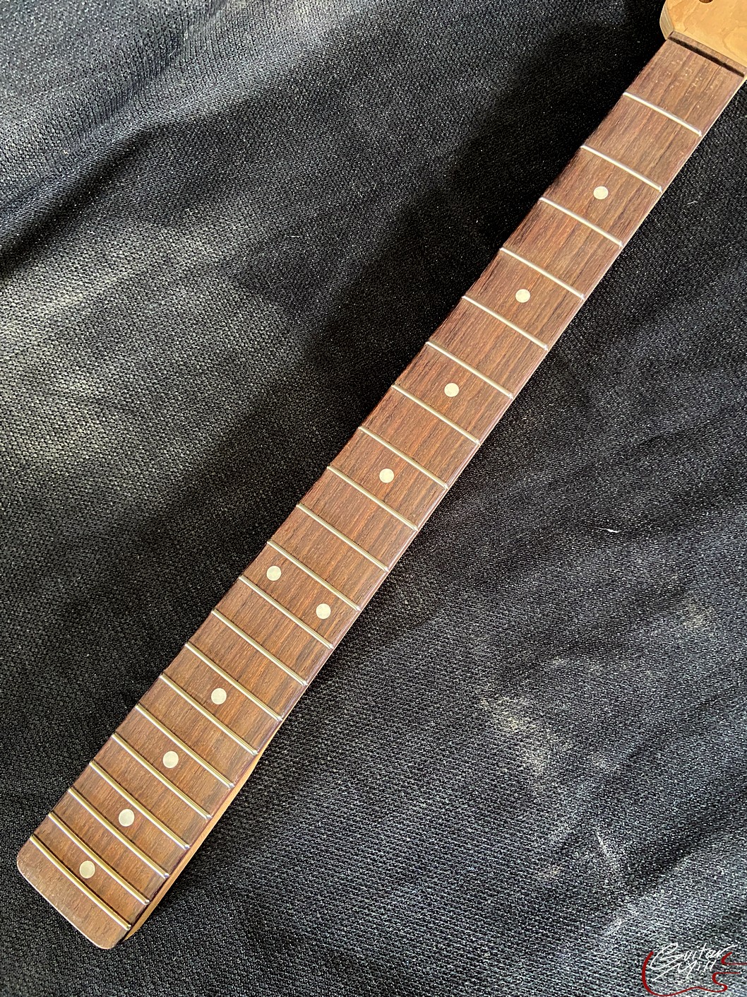 T-Style Replacement Neck / 2 pc. Roasted Maple & Indian Rosewood / Chunky C (#GIN-3805) - Image 4