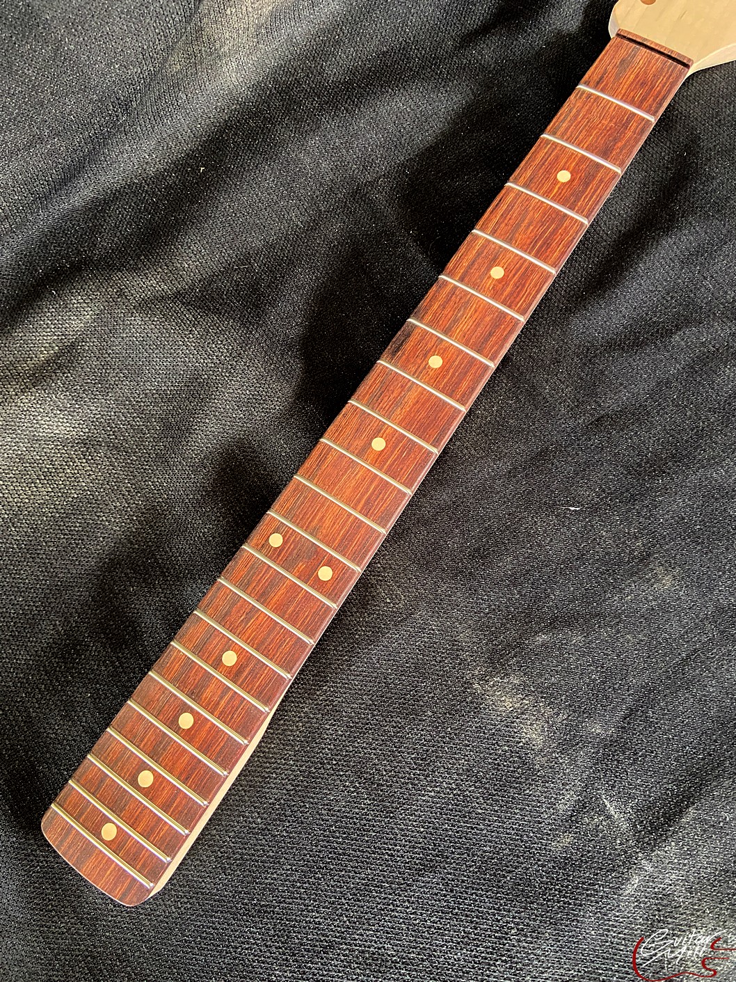 S-Style Replacement Neck / 2 pc. Maple & Madagascar Rosewood / Chunky C (#GIN-3808) - Image 4