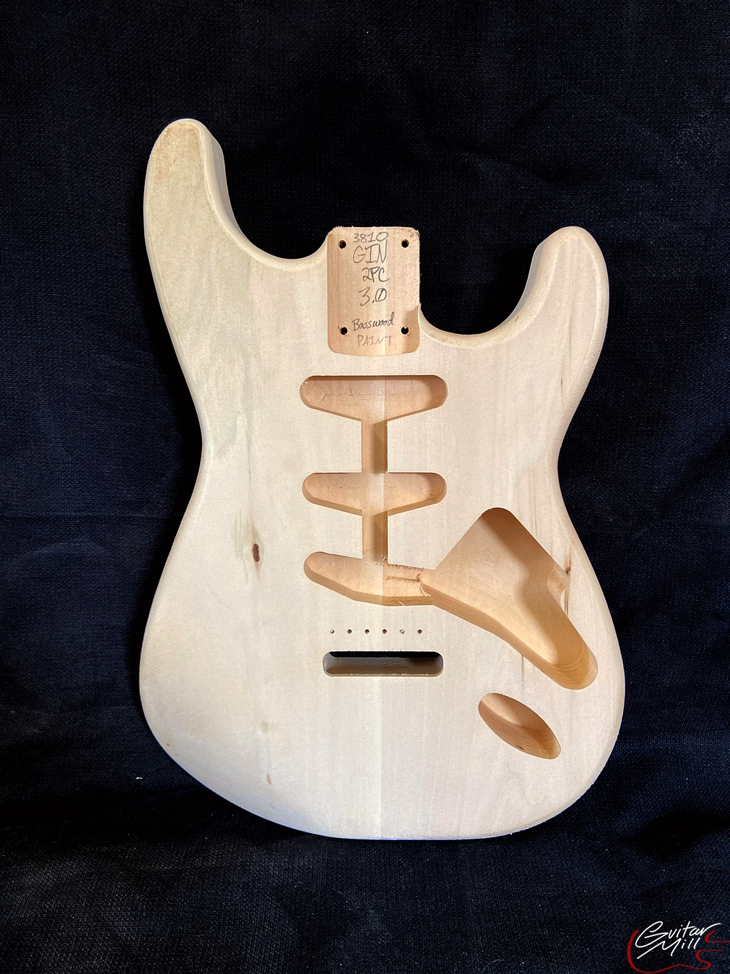 S-Style Body / 2 pc. Ultra Light Basswood / 3 lbs. 0 oz. / Paint Grade (#GIN-3810)