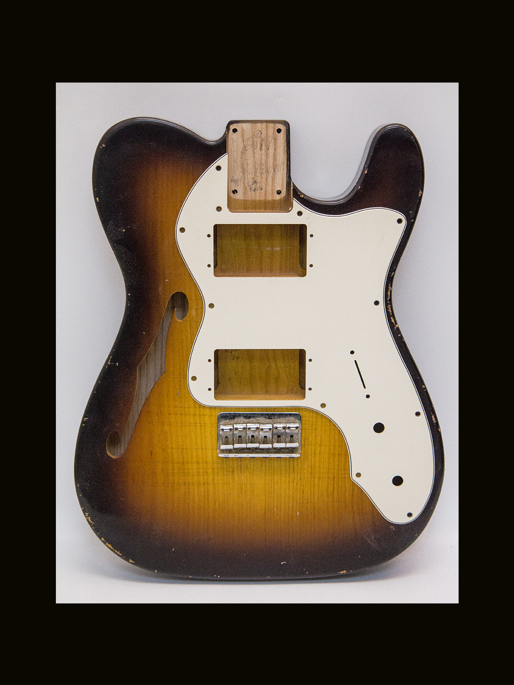 '72 Hollow T-Style Body / 1 PC. Swamp Ash / 3 lbs. 12 oz. / Nitrocellulose 'Chocolate Burst' / Light Relic (#GIN-3823)