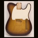 T-Style - Esquire Body / 1 Piece Swamp Ash  / 3 lbs. 5 oz. / Nitrocellulose 'Chocolate Burst' / Medium Relic (#GIN-3861)