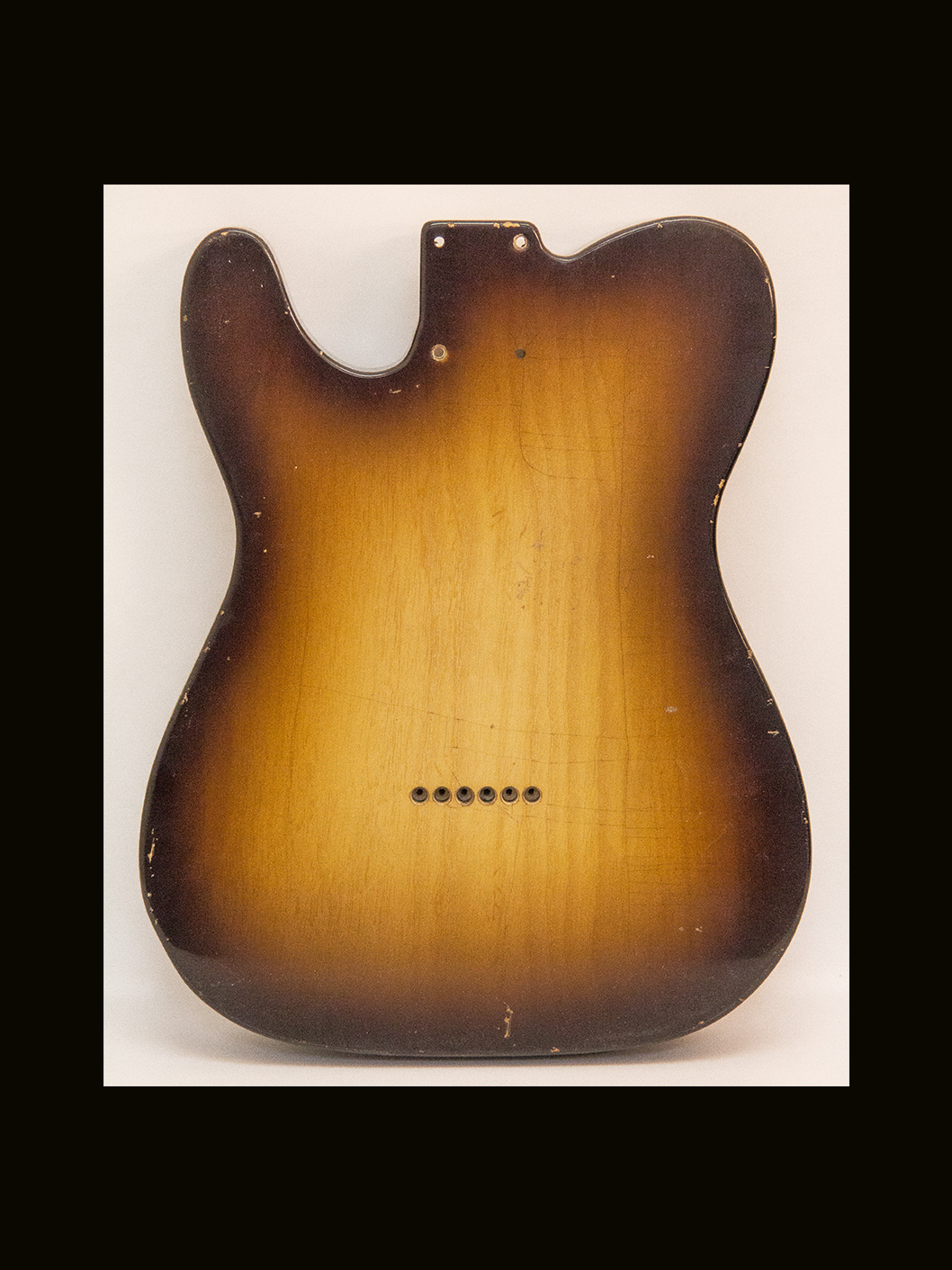 T-Style Body / 1 PC. Swamp Ash / 4 lbs. 8 oz. / Nitrocellulose 'Chocolate Burst'/ Light Relic (#GIN-3865) - Image 3