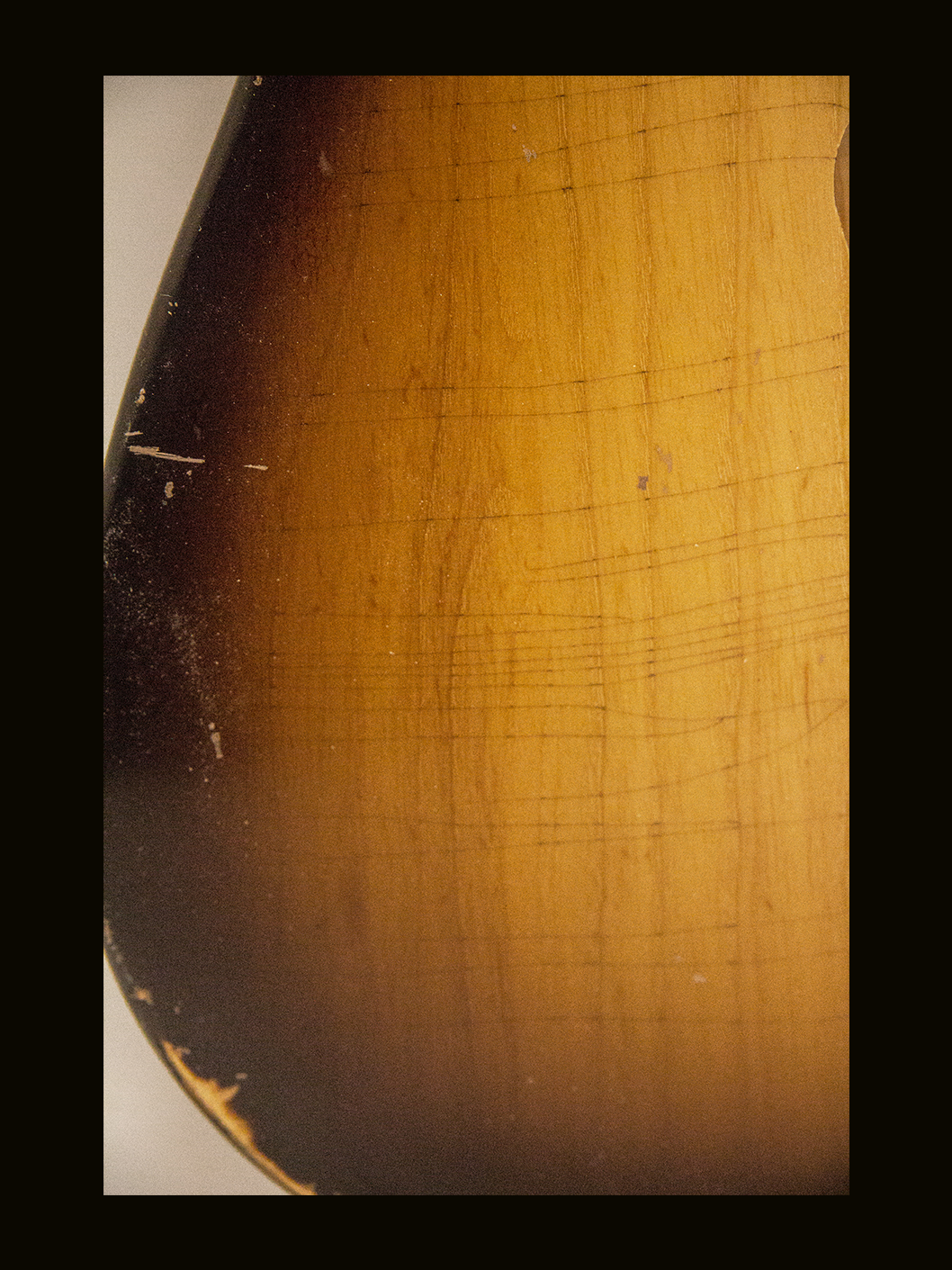 T-Style Body / 1 PC. Swamp Ash / 4 lbs. 8 oz. / Nitrocellulose 'Chocolate Burst'/ Light Relic (#GIN-3865) - Image 4
