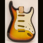 S-Style Body / Alder / 3 lbs. 6 oz. / Nitrocellulose '3 Tone Sunburst'/'Target Burst' / Light Relic (#GIN-3866)