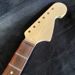 Jazz-Style Replacement Neck / 2 pc. Maple & Madagascar Rosewood / Chunky C (#GIN-3875)
