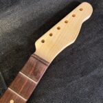 T-Style Replacement Neck / 2 pc. Lite Flame Maple & Madagascar Rosewood / Chunky C (#GIN-3891)