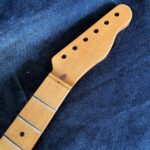 T-Style Replacement Neck / 1 pc. Roasted 1/4 Sawn Maple  / Compound Radius / Slim D / Satin / Closet Clean (#GIN-3897)