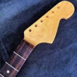 Jag/Stang-Style Replacement Neck / 2 pc. Maple & Indian Rosewood / 24" Scale Length! / Classic C / Gloss / Closet Clean (#GIN-3898)