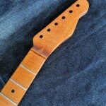 T-Style Replacement Neck / 1 pc. Roasted 1/4 Sawn AAA Flame Maple / Slim C / Satin / Closet Clean (#GIN-3900)