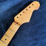 S-Style Replacement Neck / 1 pc. Roasted 1/4 Sawn Maple / Classic C / Satin / Closet Clean (#GIN-3901)