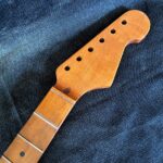 S-Style Replacement Neck / 1 pc. Roasted Maple / Chunky C / Gloss / Med Relic (#GIN-3904)