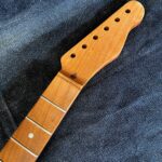 T-Style Replacement Neck / 1 pc. Roasted Maple / MOP Dots / Classic C / Gloss / Med Relic (#GIN-3906)