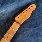 T-Style Replacement Neck / 1 pc. Roasted Maple / Chunky C / Gloss / Med Relic (#GIN-3908)