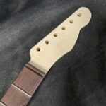 T-Style Replacement Neck / 2 pc. 1/4 Sawn AAA Flame Maple & Madagascar Rosewood / Soft Chunky V (#GIN-3912)