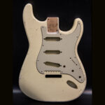 S-Style Body / Alder / 3 lbs. 6 oz. / Nitrocellulose 'Vintage White' / Med. Relic (#GIN-3965)