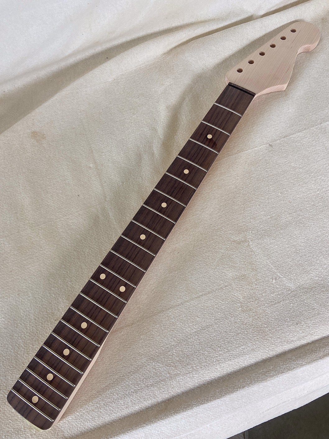 S-Style Replacement Neck / 2 pc. 1/4 Sawn Maple & Indian Rosewood / Classic C (#GIN-3967) - Image 2