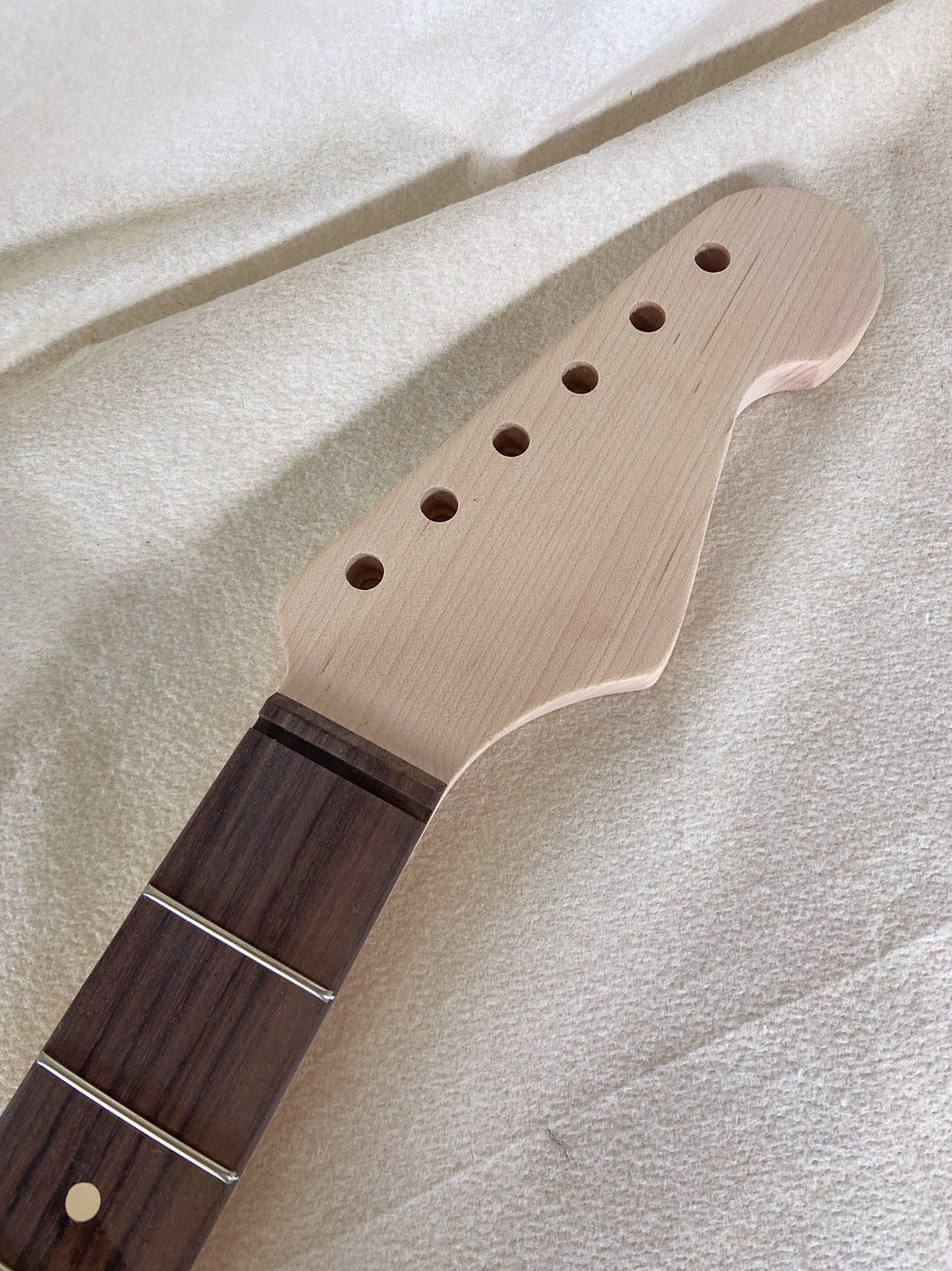 S-Style Replacement Neck / 2 pc. 1/4 Sawn Maple & Indian Rosewood / Classic C (#GIN-3967)