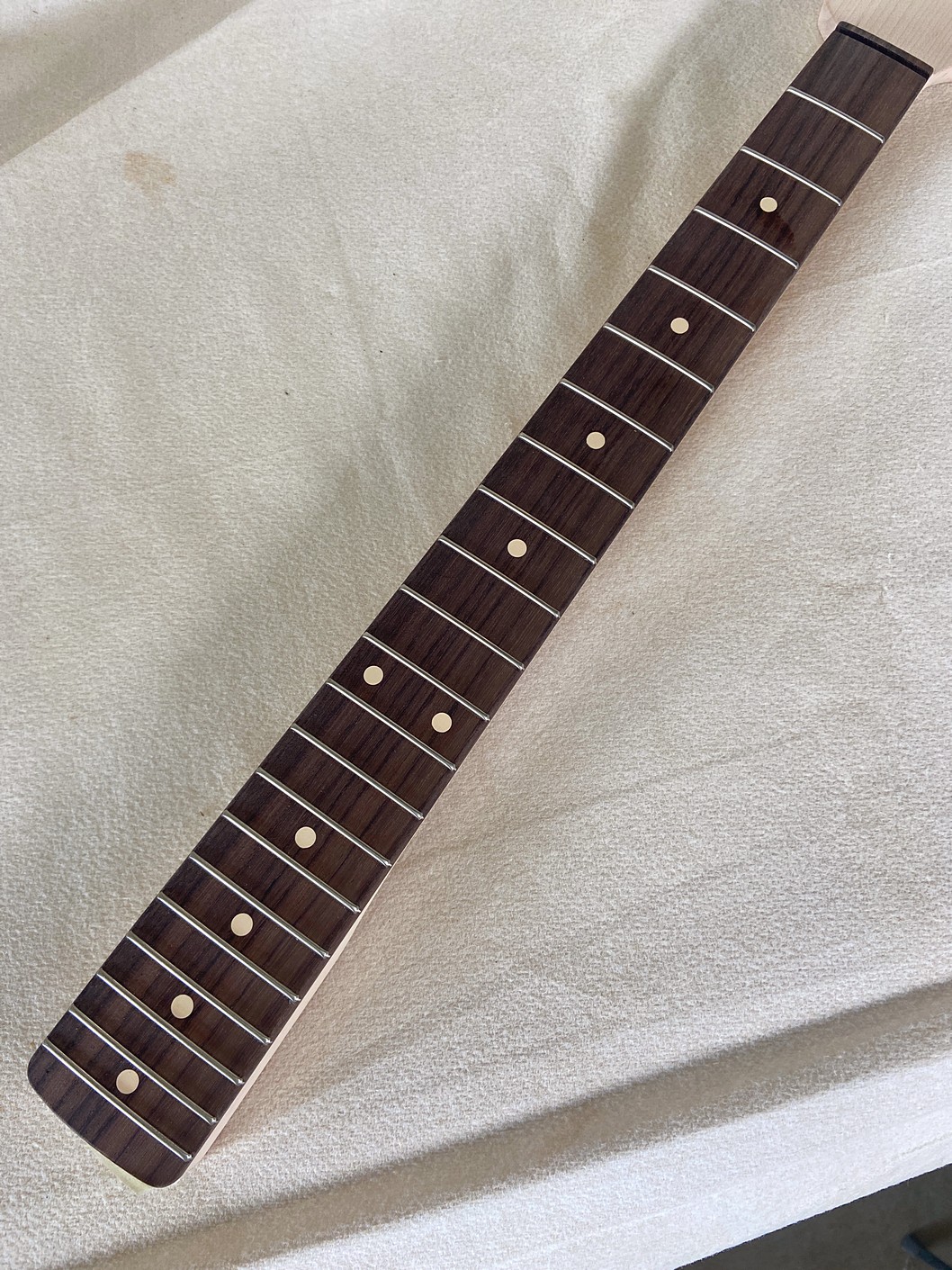 S-Style Replacement Neck / 2 pc. 1/4 Sawn Maple & Indian Rosewood / Classic C (#GIN-3967) - Image 5