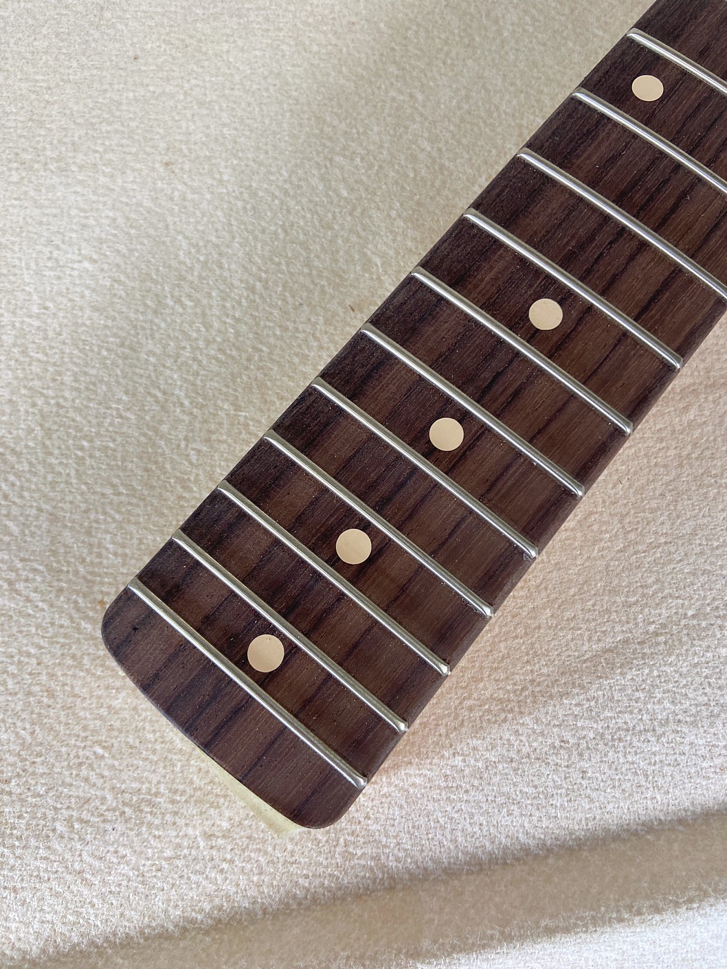 S-Style Replacement Neck / 2 pc. 1/4 Sawn Maple & Indian Rosewood / Classic C (#GIN-3967) - Image 6
