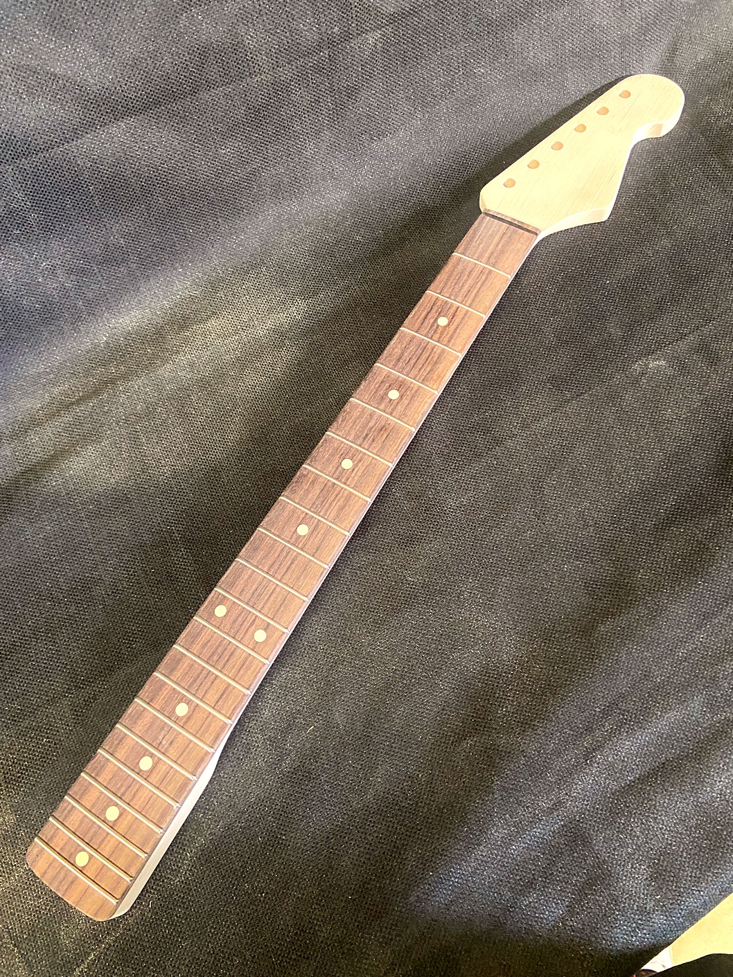 S-Style Replacement Neck / 2 pc. 1/4 Sawn Maple & Indian Rosewood / Classic C (#GIN-3967) - Image 2