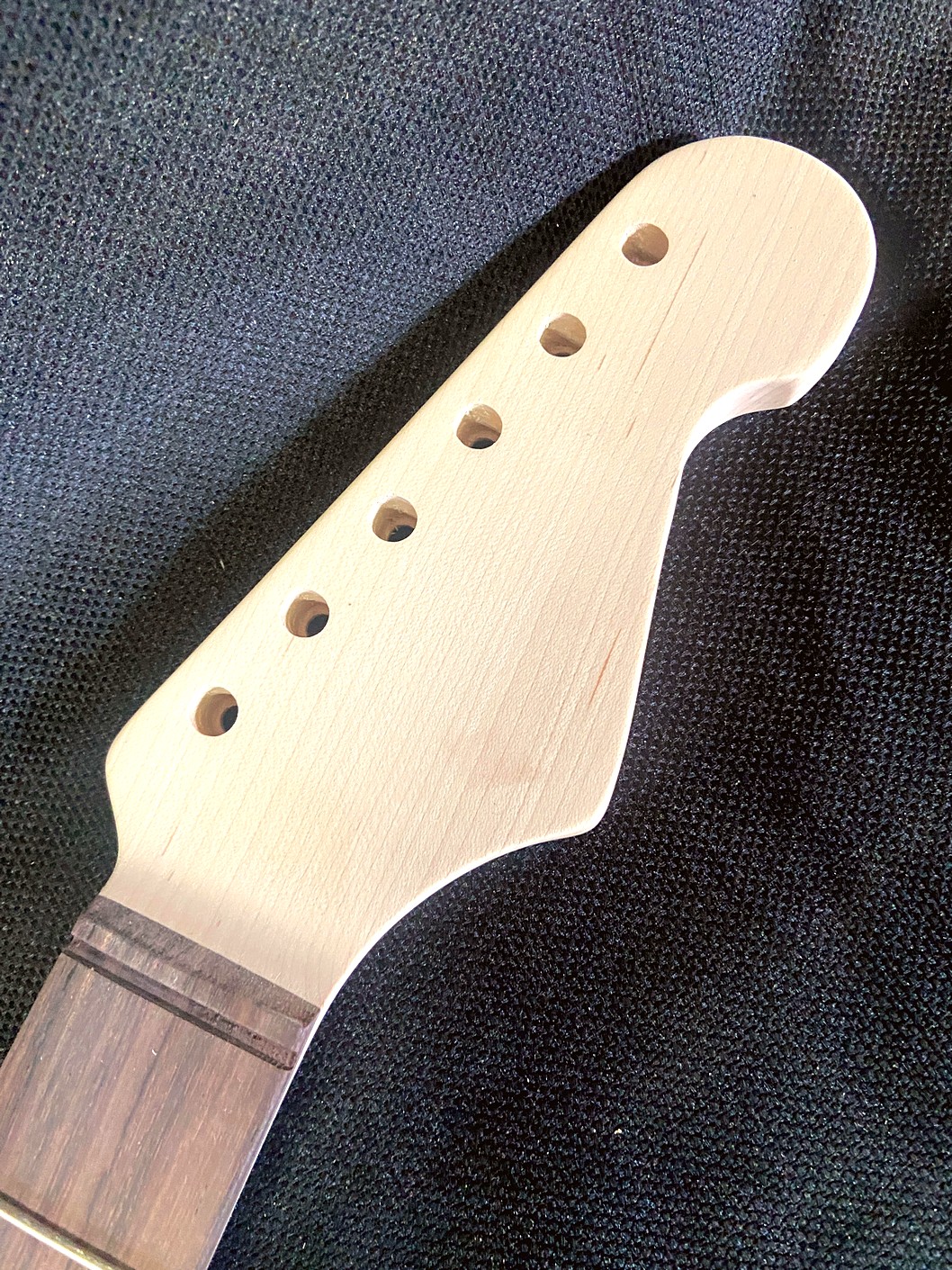 S-Style Replacement Neck / 2 pc. 1/4 Sawn Maple & Indian Rosewood / Classic C (#GIN-3967) - Image 3