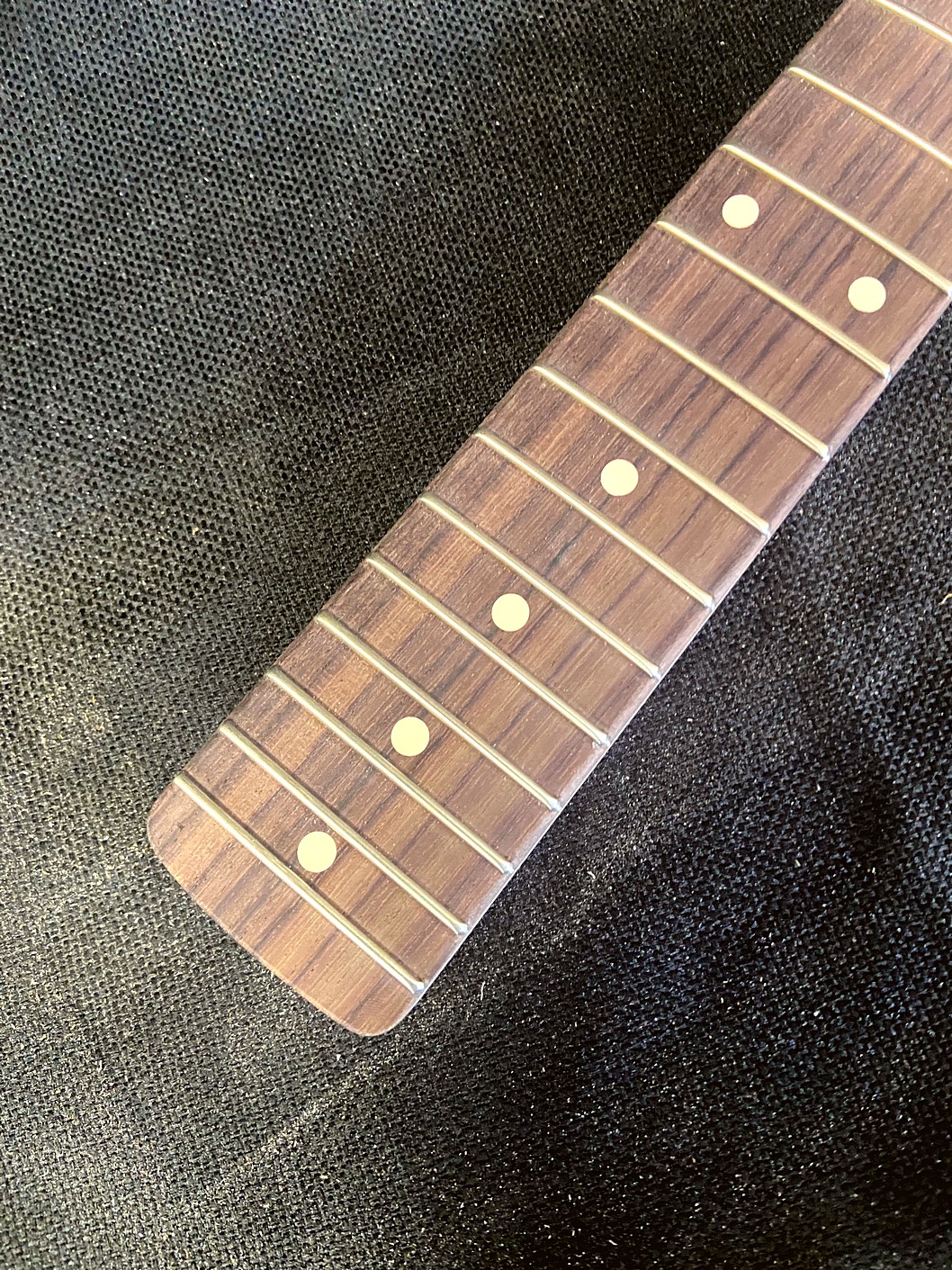 S-Style Replacement Neck / 2 pc. 1/4 Sawn Maple & Indian Rosewood / Classic C (#GIN-3967) - Image 5