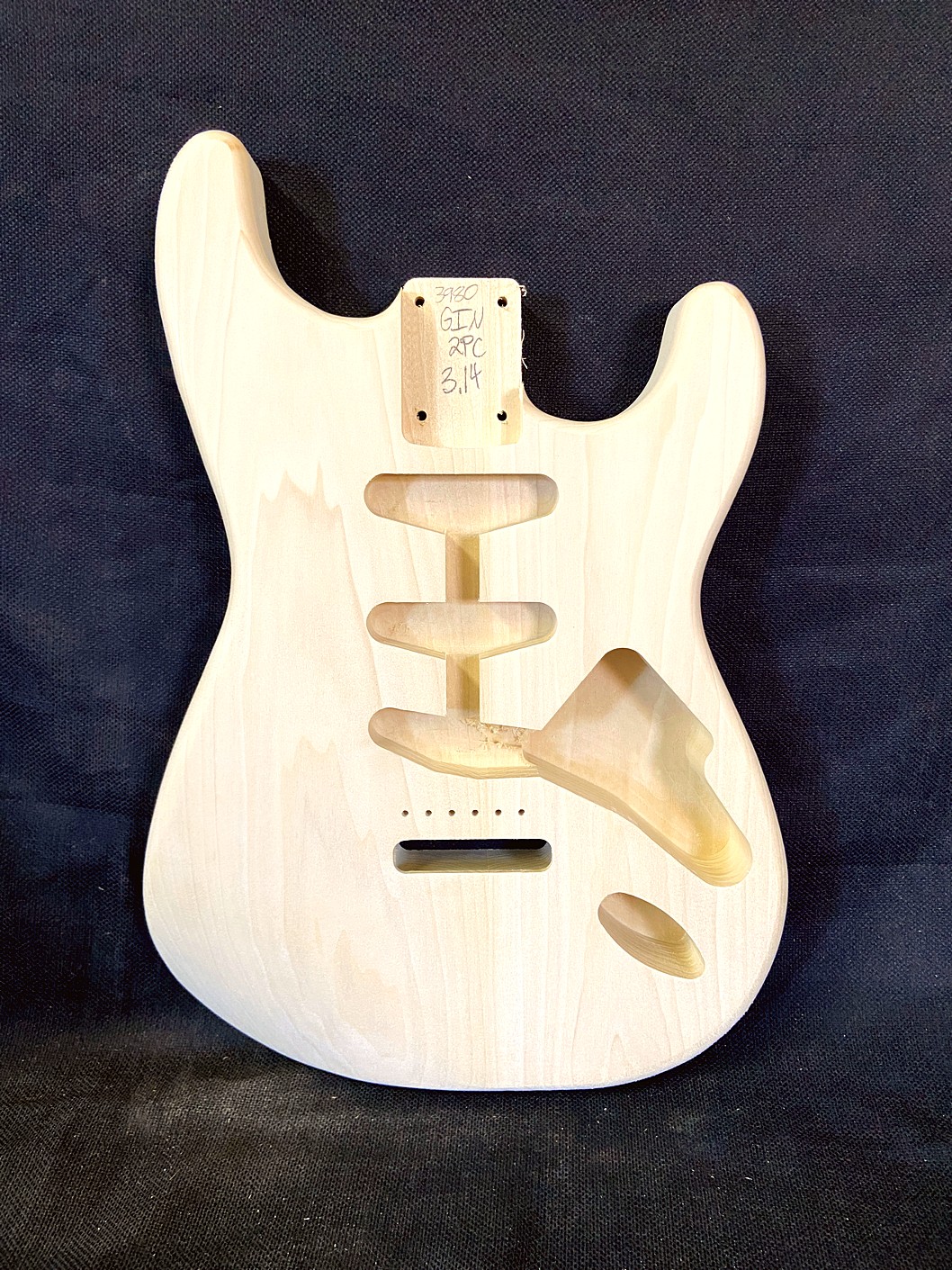 S-Style Body / 2 pc. Ultra Light Poplar / 3 lbs. 14 oz. (#GIN-3980)