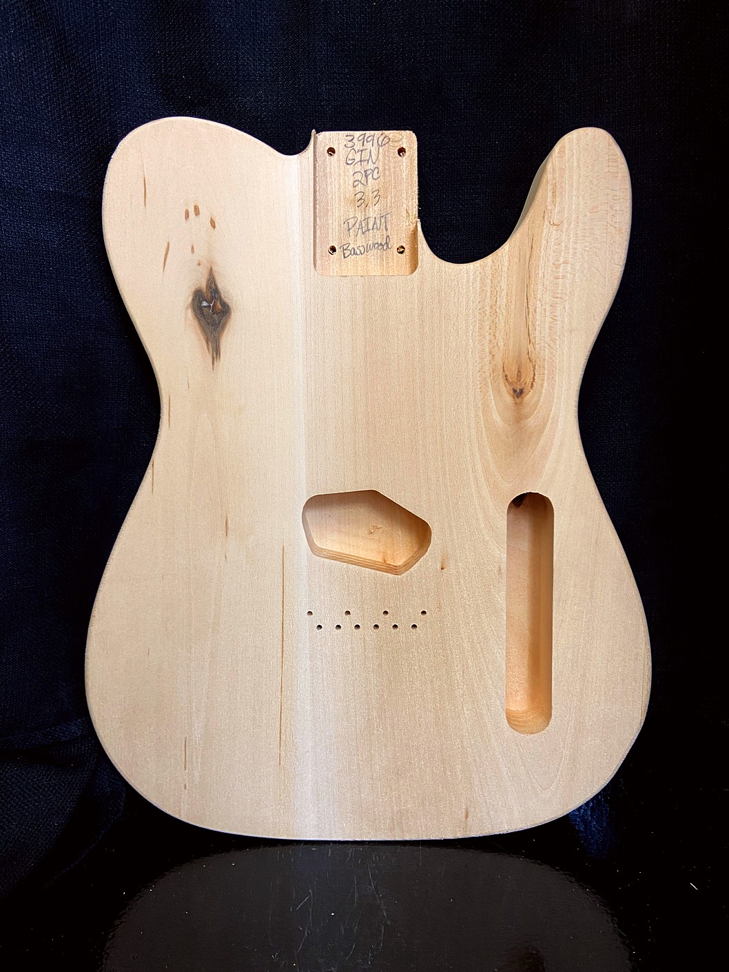 T-Style Esquire Body / 2 pc. Ultra Light Basswood / 3 lbs. 3 oz. / Paint Grade (#GIN-3996)