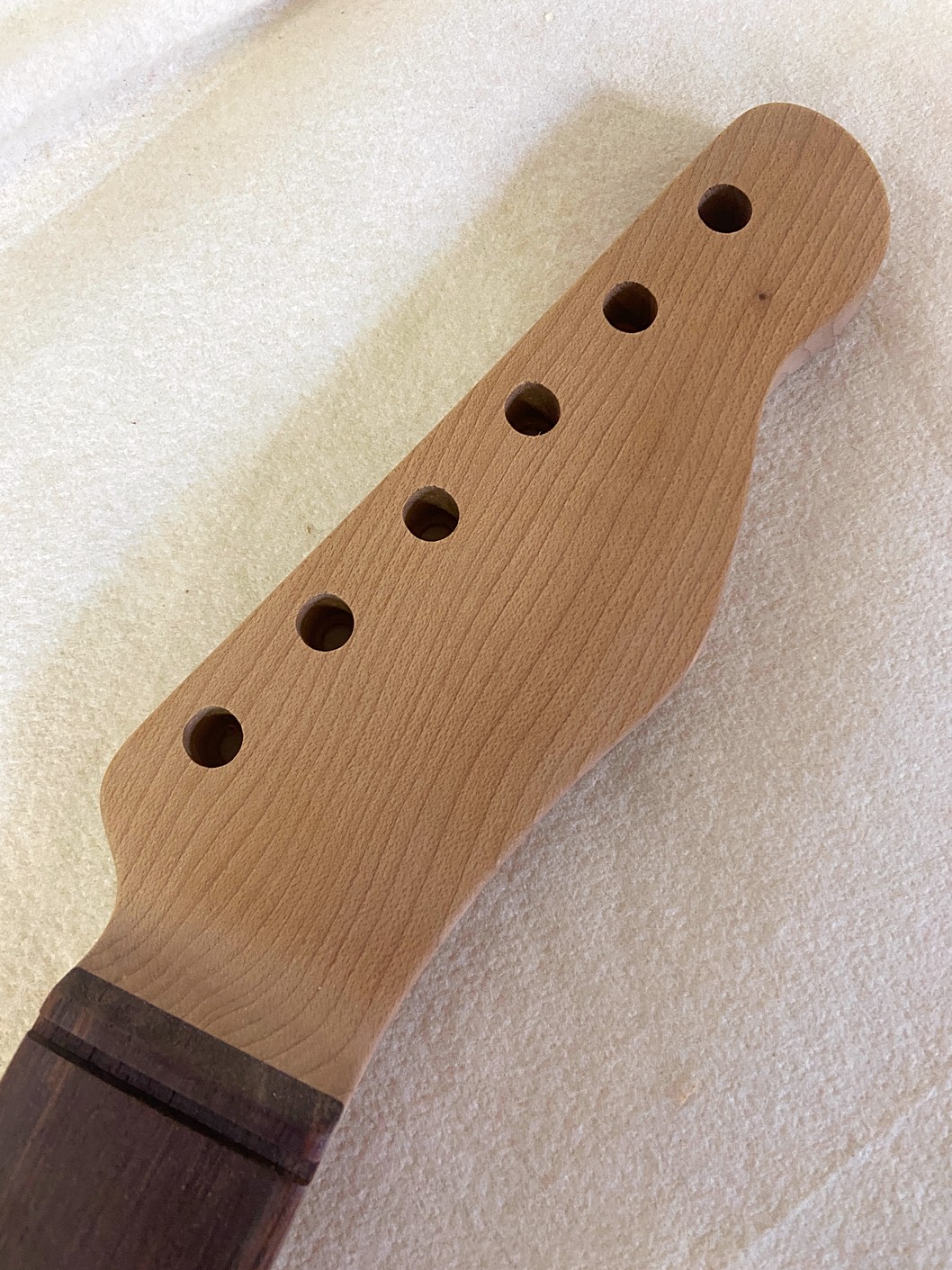 T-Style Replacement Neck / 2 pc. Roasted Maple & Madagascar Rosewood / Classic C (#GIN-4012) - Image 3