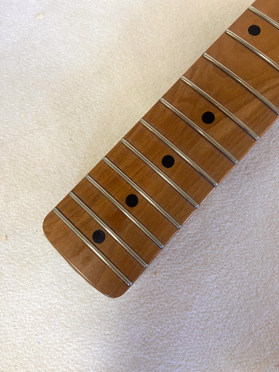 S-Style Replacement Neck / 1 pc. Roasted Maple / Classic C / Gloss / Closet Clean (#GIN-4014) - Image 5
