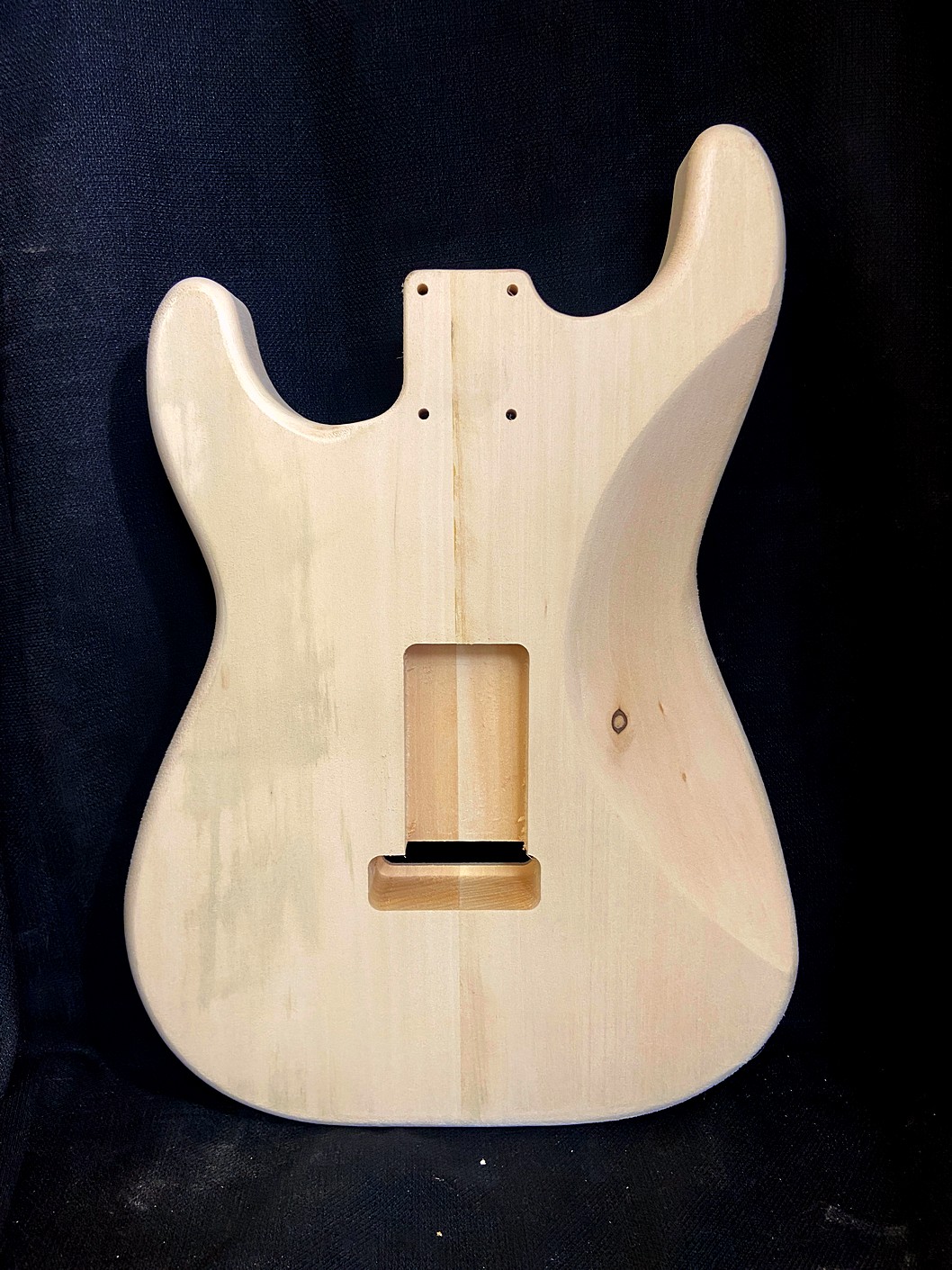 S-Style Body / 2 pc. Ultra Light Basswood / 3 lbs. 0 oz. / Paint Grade (#GIN-4022) - Image 2