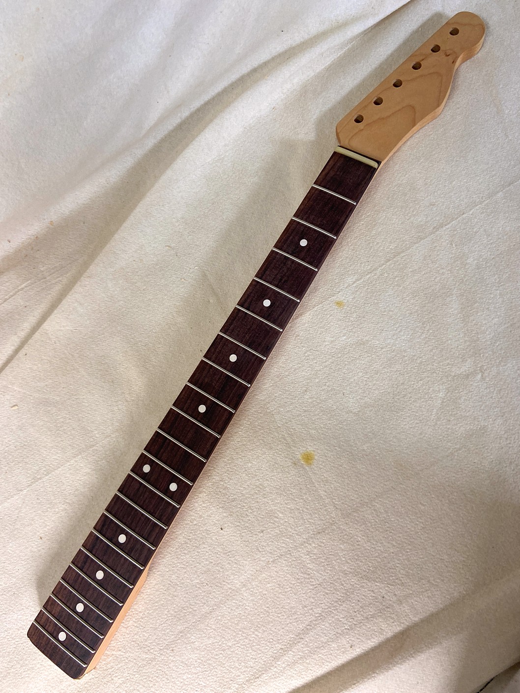 T-Style Replacement Neck / 2 pc. Maple & Indian Rosewood / Danish Oil / Light Relic / Bone Nut (#GIN-4043) - Image 2